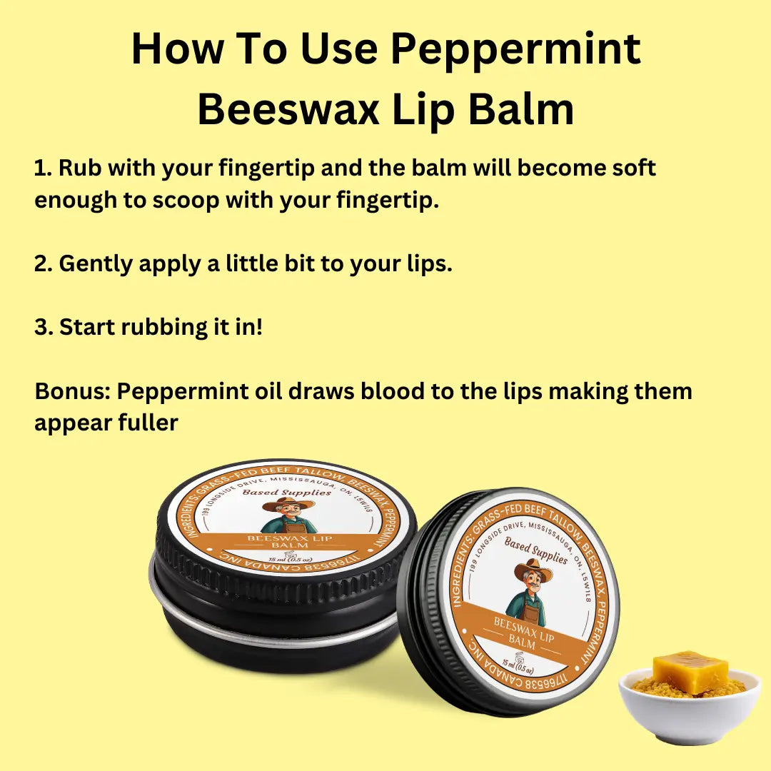 Peppermint Beeswax Lip Balm - 15 ml